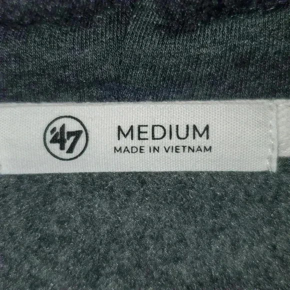 Carolina Panthers NFL by 47 VNeck Flint Black Pullover Hoodie Women's Size M NWT - Picture 4 of 11